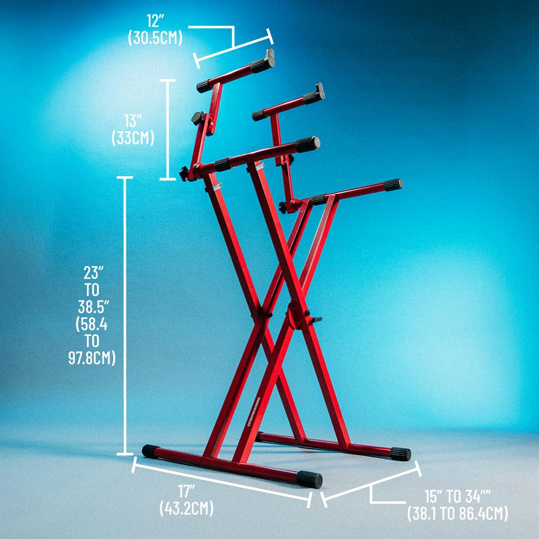 Gator Frameworks GFW-KEY-5100XRED "X" Style Keyboard Stand