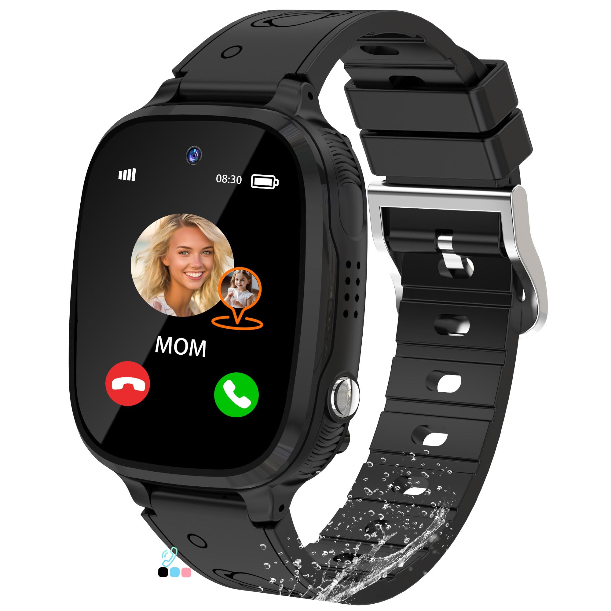 Reloj Inteligente Niño con GPS Localizador Chat de Voz Despertador SOS Llamadas Modelo de Aula IP68 Impermeable Juego Cumpleaños Regalos - Digital Smartwatch para Niños Niña y Adolescentes
