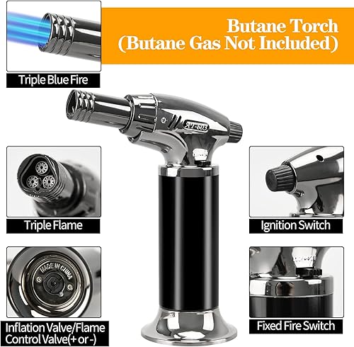 Miniatura 3 de Tubo de ahumador de pellets, paquete de 2 tubos de ahumador con soplete de butano y 2 ganchos, 2 cepillos, tubo de pellets de 12 pulgadas y