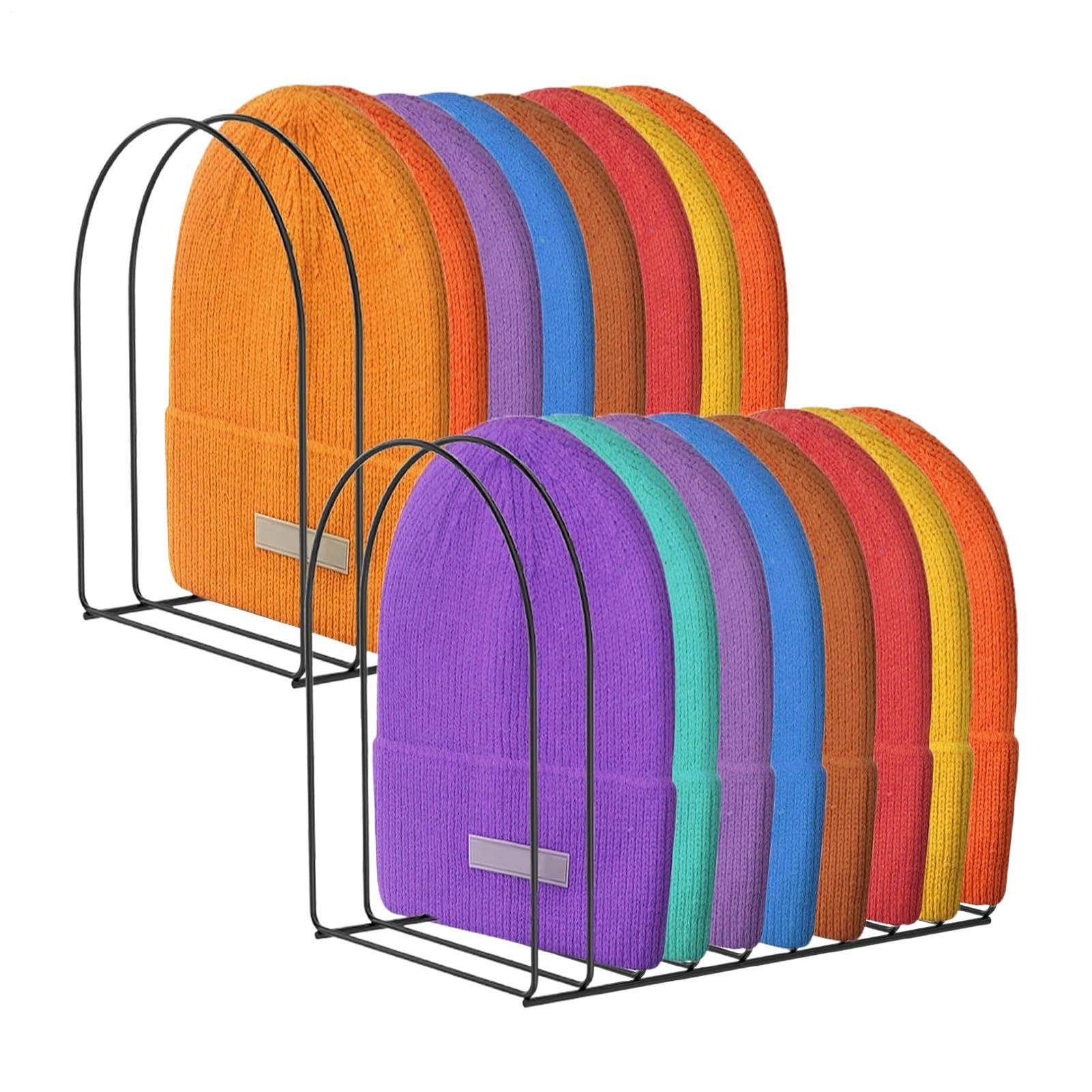Generisch Beanie Organizer - 2-Teiliger Metall-Mützenhalter - Hut Ständer Mit Gestell,Für Winter Haushalt Eingangsbereich Tischplatte Schlafzimmer Kleiderschrank Kommode Raum Frauen Und Männer