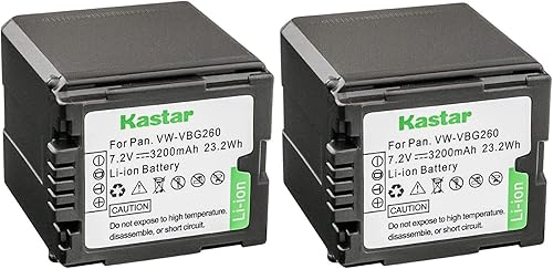 Miniatura 1 de Kastar 2 baterías de repuesto para Panasonic AG-AC7, AG-AF100, AG-HMC40, AG-HMC80, AG-HMC80, AG-HMC150, HDC-HS250, HDC-HS300, HDC-HS700, HDC-SD600,
