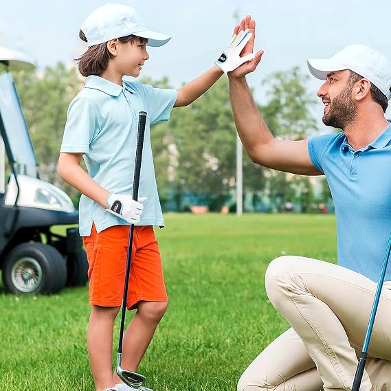 Kids Golf Gloves Left/Right Hand Premium Breathable Youth Golf Gloves for Junior Toddler Boys and Girls