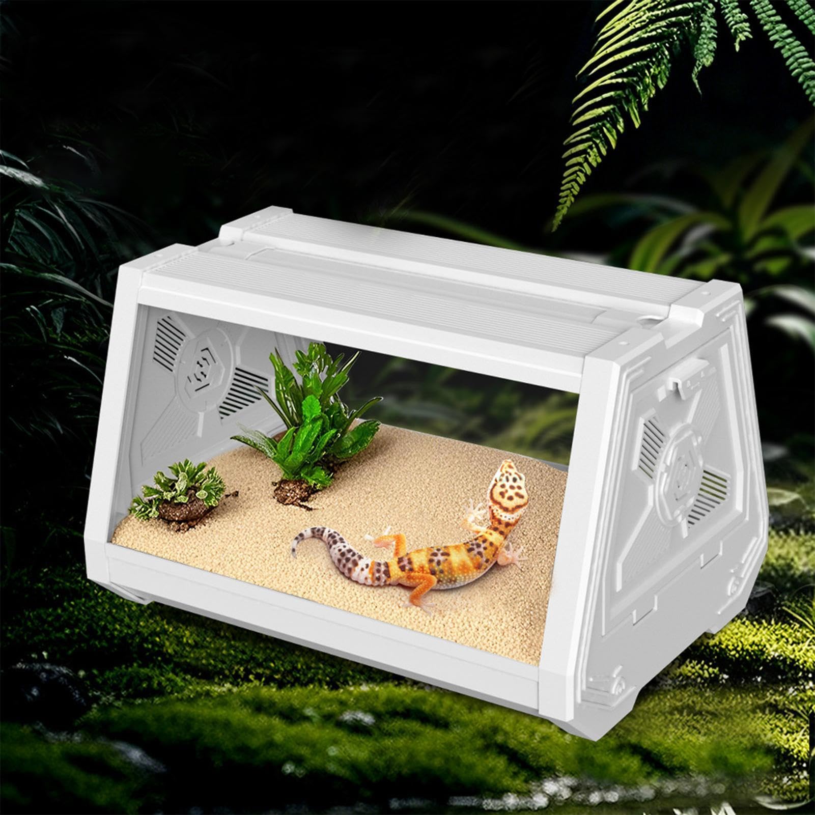 Zbiornik gadów, terrarium dla gadów Wielofunkcyjny zbiornik Terrarium dla | Rozszerza pole widzenia, trapezoidalny design, siedlisko gadów dla kraba pustelnika, węże, rogate żaby