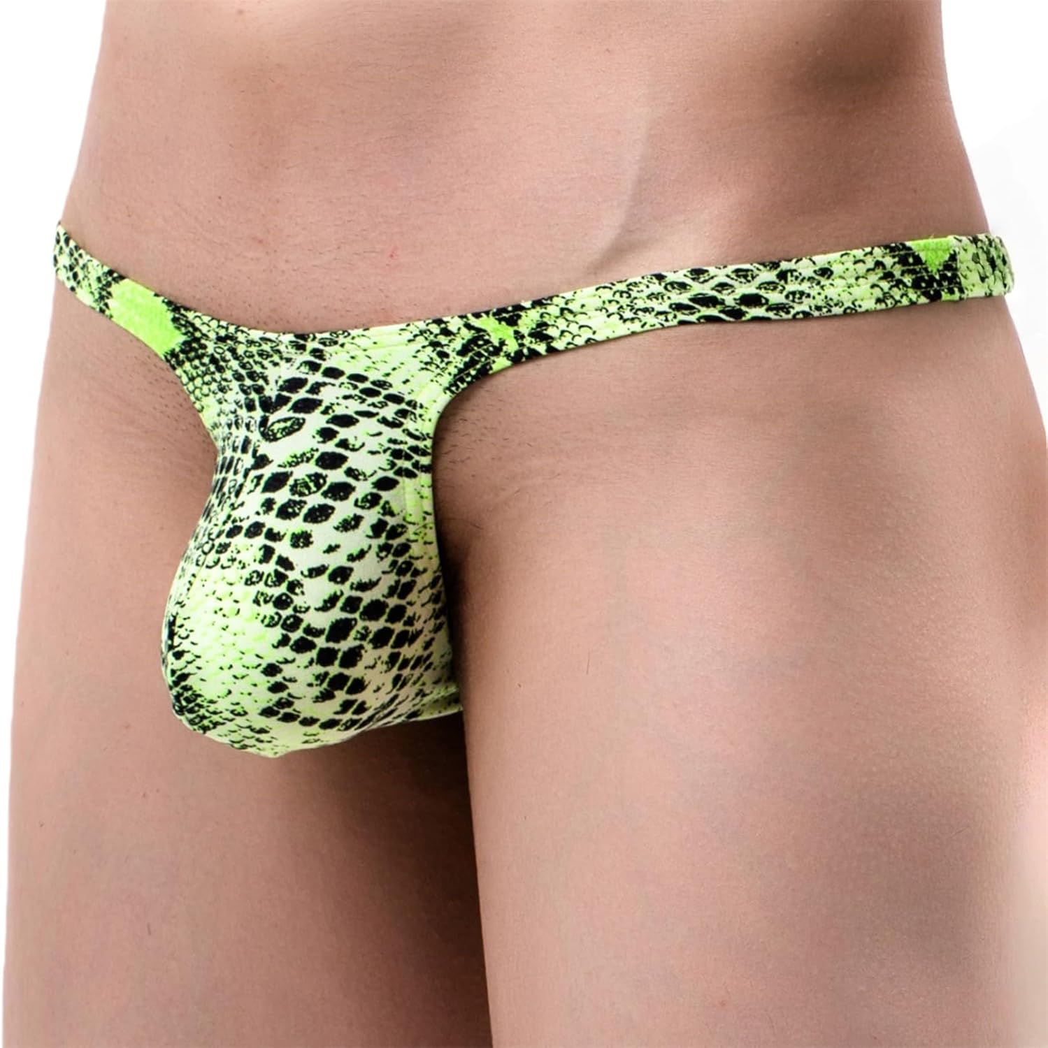 Mens Thong Male G String Underwear Soft Breathable Panties | Snake Print Briefs