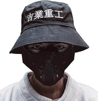 Japanese Kanji Bucket Hat Black 
