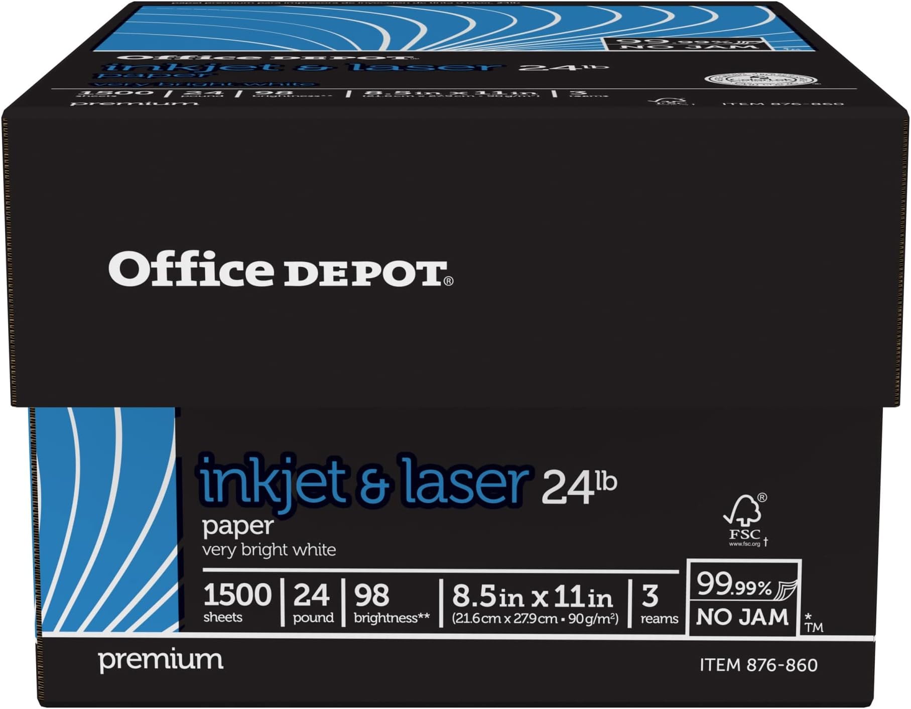Amazon.com : Office Depot Laser Print Paper, 8 1/2in. x 11in., 24 Lb ...