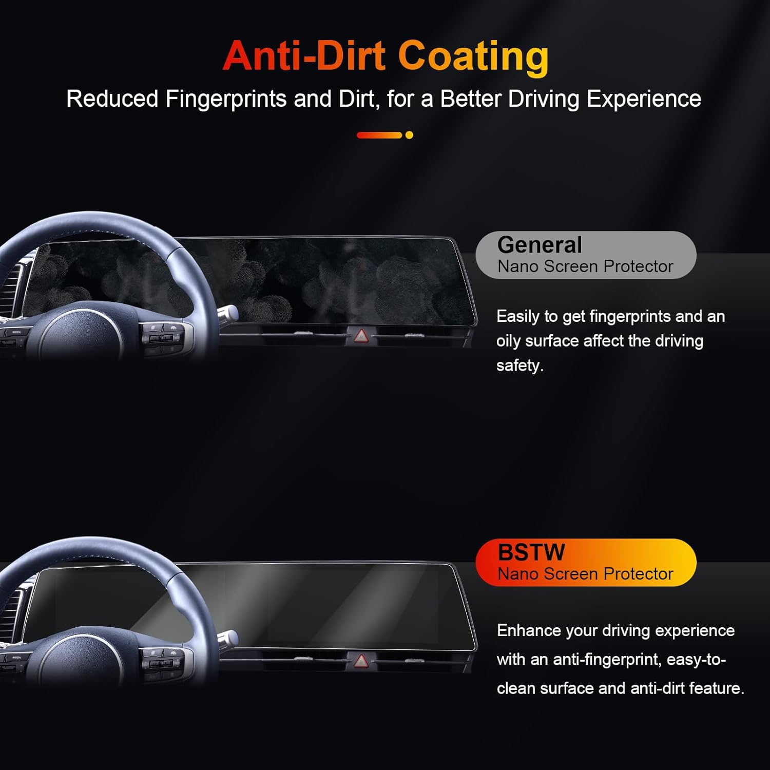 for 2025 Kia Sportage Screen Protector for 2023-2025 Sportage EX/X-Line/Hybrid EX/PHEV X-Line 12.3-in for Kia Sportage Accessories Anti-Scratch Nano Protective Film 2PCS