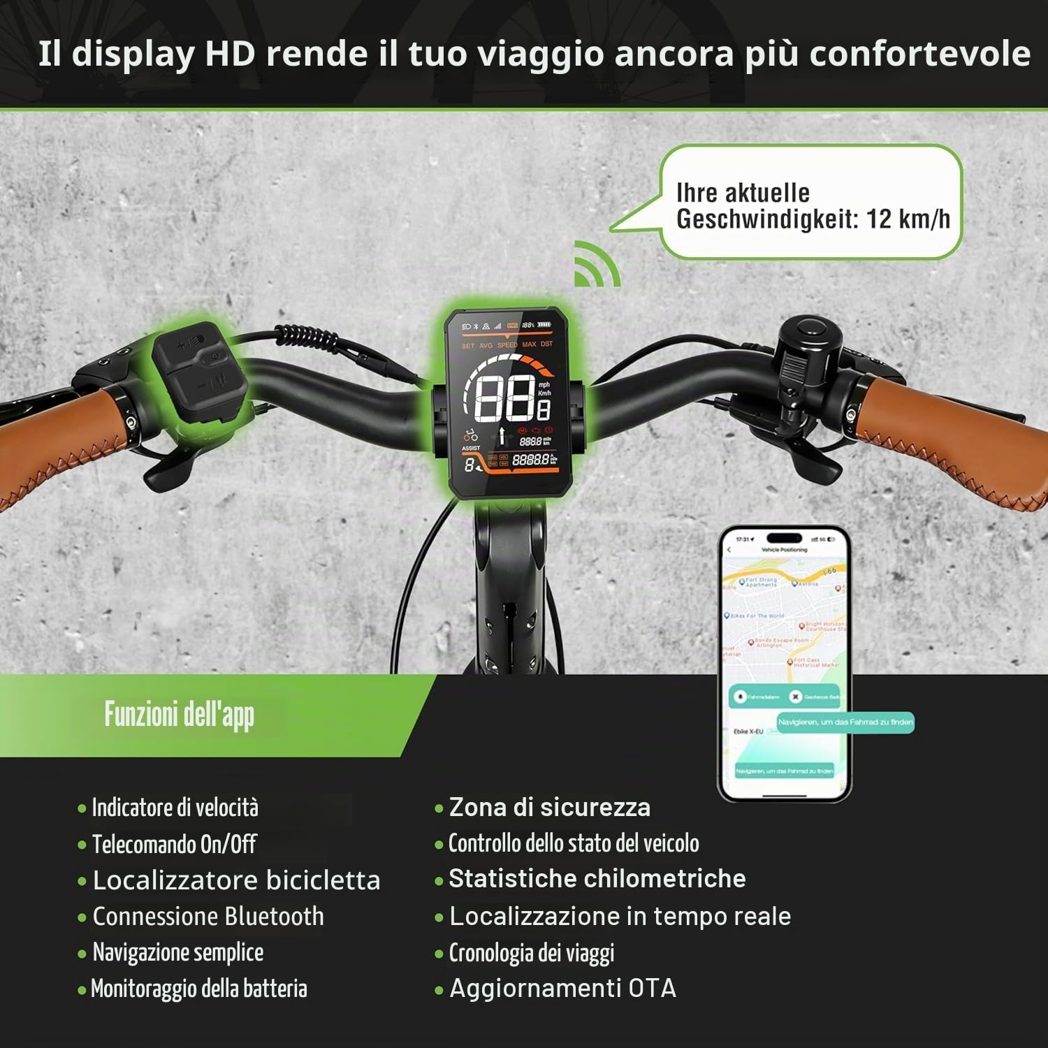 C5R Bici Elettrica Trekking, 27.5" ATB All Terrain E-Bikes con Antifurto e GPS, 70Nm a Motore Centrale, GATES Carbon Drive, Freno idraulico, E-bike da turismo for uomo e da donna, Legale EU