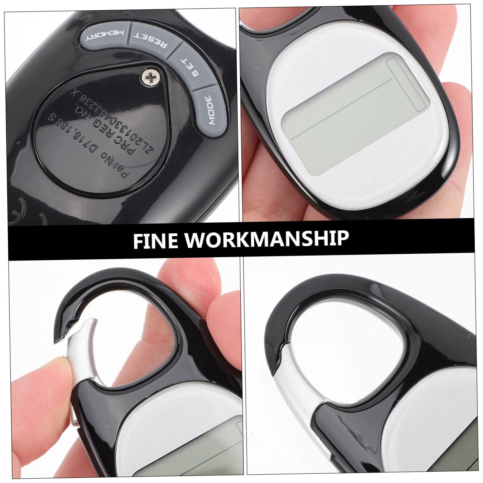 2 Stück Multifunktionaler Schrittzähler Pedometer für Fitness und Outdoor Aktivitäten Tragbarer Benutzerfreundlicher Laufzähler für Reisen und Kompakt Bedienen