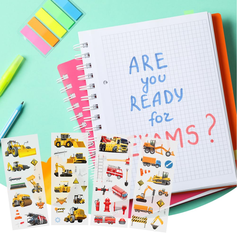 Vicloon Stickers for Children 3+ Years and Adults, Fun for Engineering Vehicles Waterproof, Aesthetic Stickers - Image 3