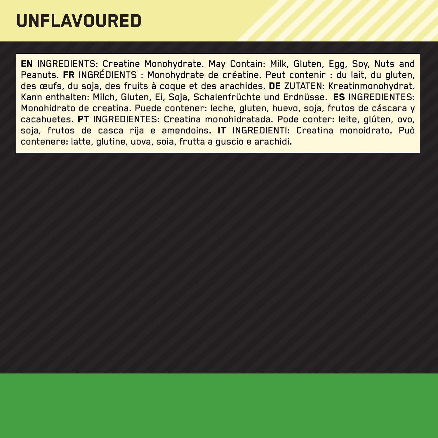 Optimum Nutrition Creatina Micronizada en Polvo, Sin Sabor, 634g, 186 Servicios