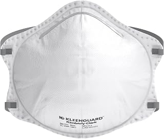 KleenGuard 3300 Series N95 Respirator RA3315, Molded Cup NIOSH-Approved, Comfort Fit, 20 Pack White - Airborne Particle Protection