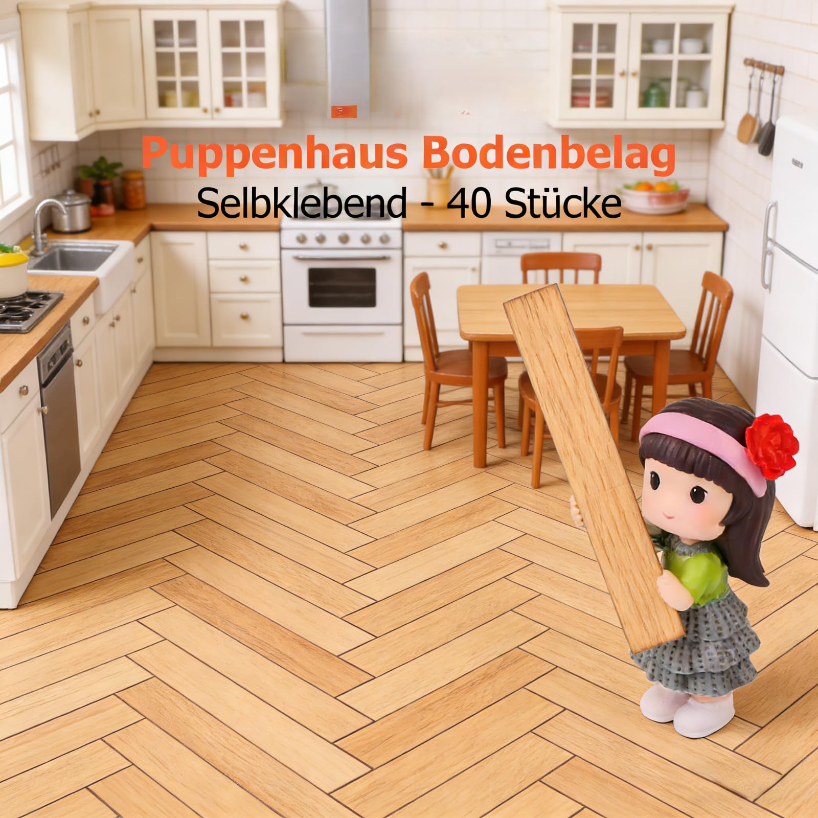SOIMISS 40 piezas de suelo de collage de simulación para suelo de muñecas, accesorios en miniatura, accesorios en miniatura, minicasa de muñecas, alfombra para casa de muñecas, miniaturas, plástico