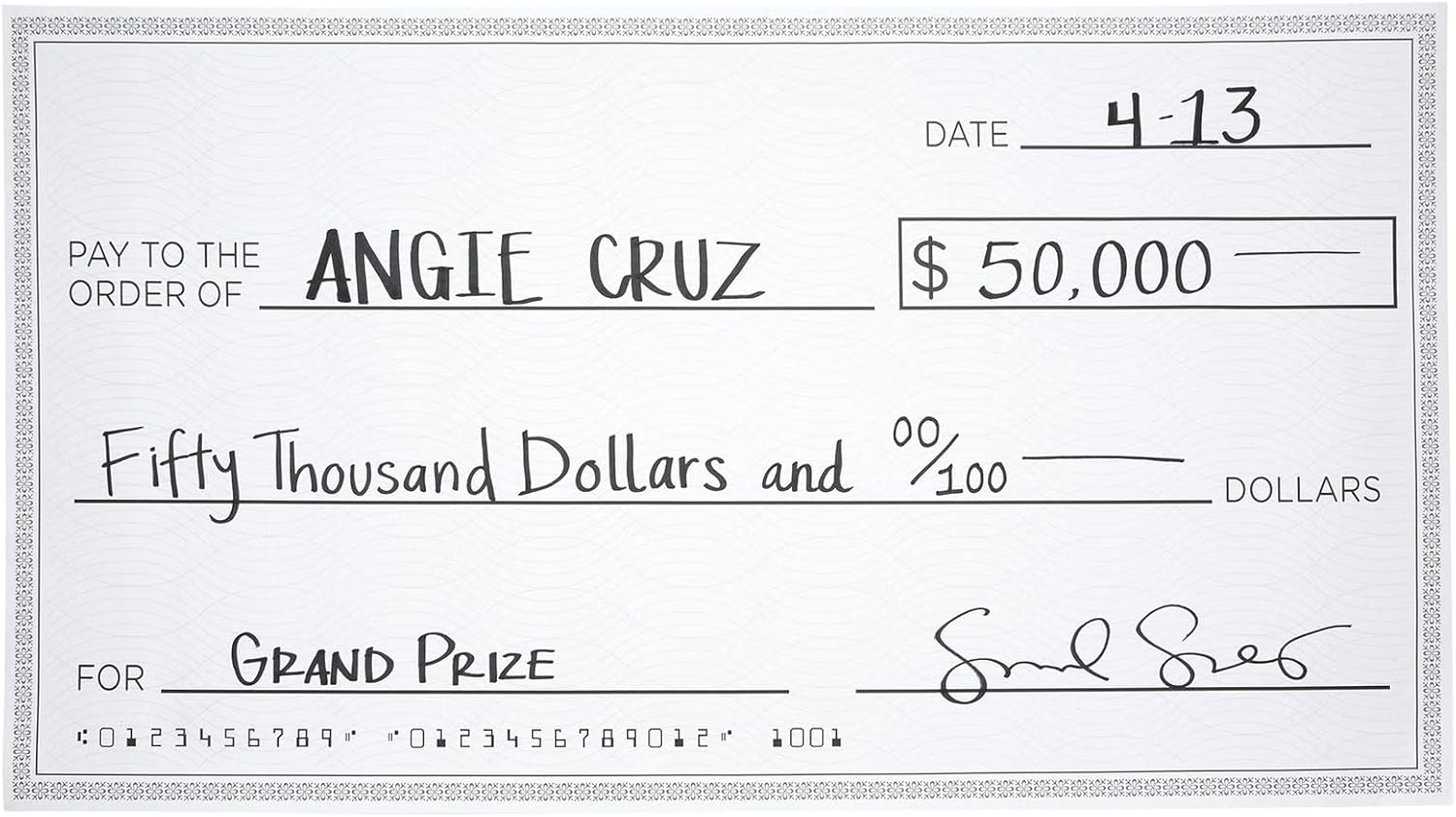 BLUE PANDA 5 Pack Giant Check for Presentations, Awards, Prizes, Fundraisers, Donations, Endowments (30 x 16 In)
