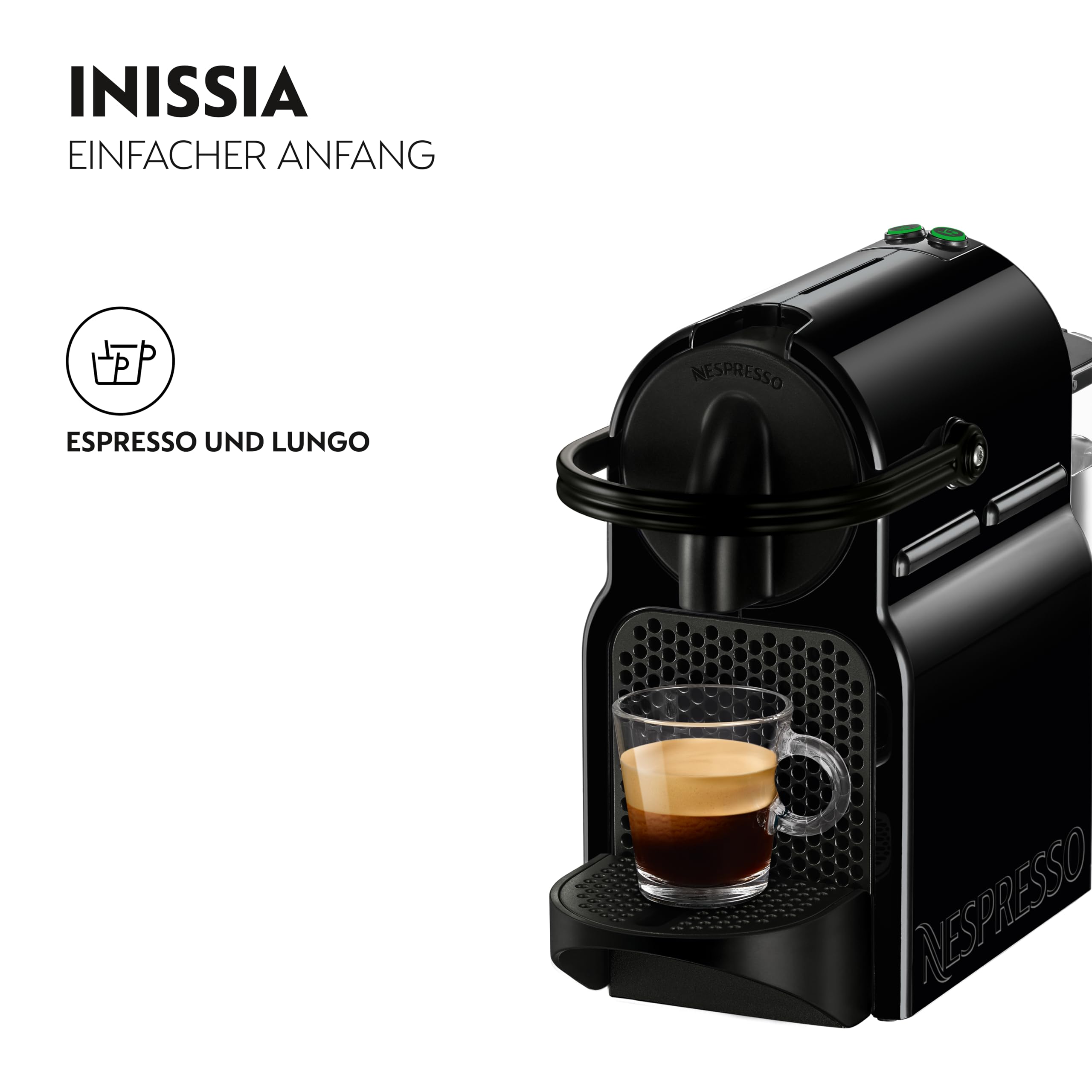De Longhi Nespresso Inissia EN 80.B Kaffeemaschine 19 bar Schwarz