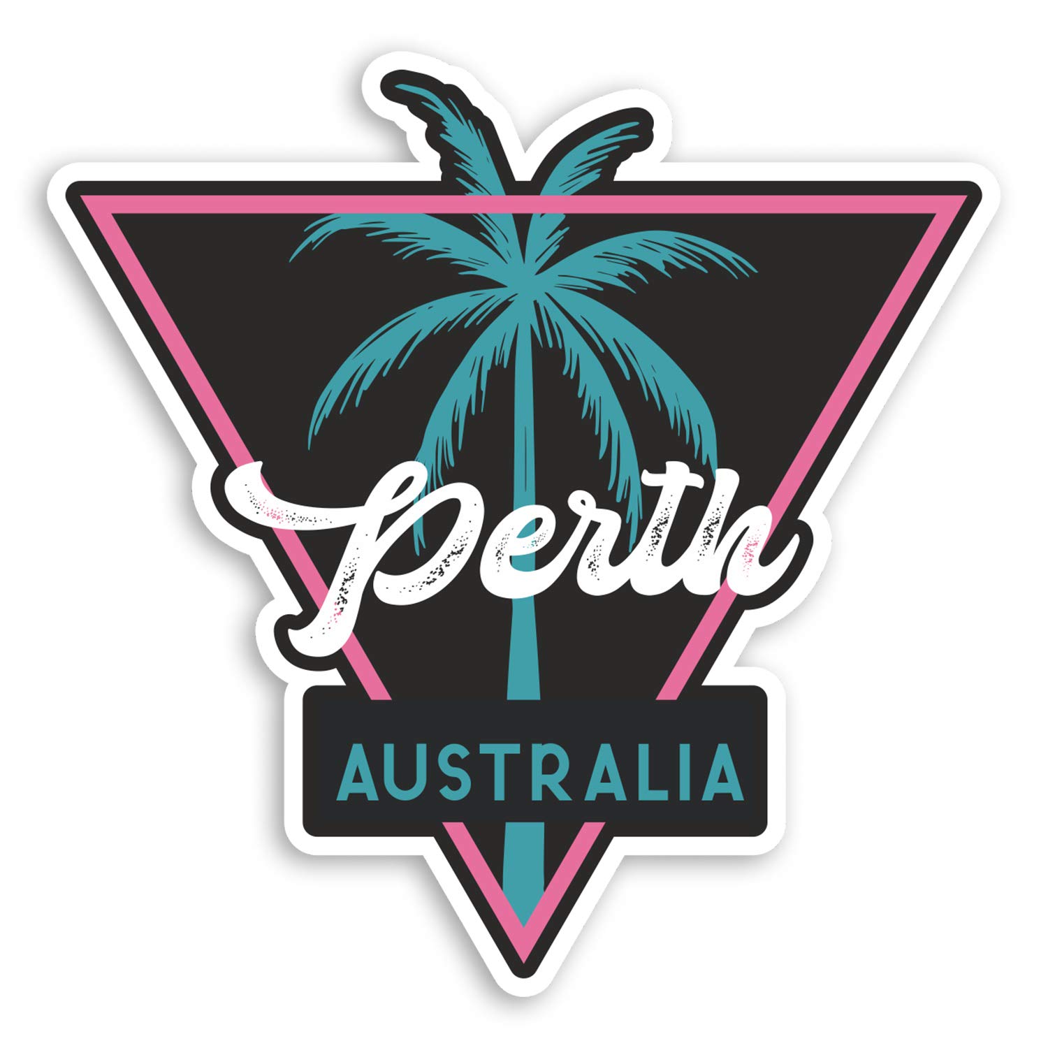 2 x 10cm Perth Australia Vinyl Stickers - Oz Travel Luggage Sticker #30764 (10cm Wide)