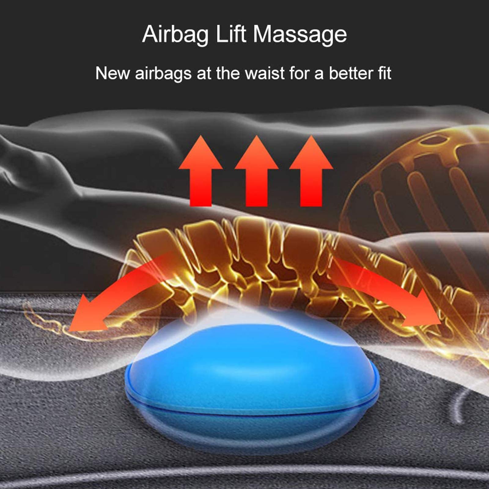 Colchoneta De Masaje para Todo El Cuerpo, Masajeador Eléctrico De Espalda, 30 Cabezales De Masaje De Acupresión para El Cuello Y La Cabeza 10 Motor De Vibración De La Pierna Trasera