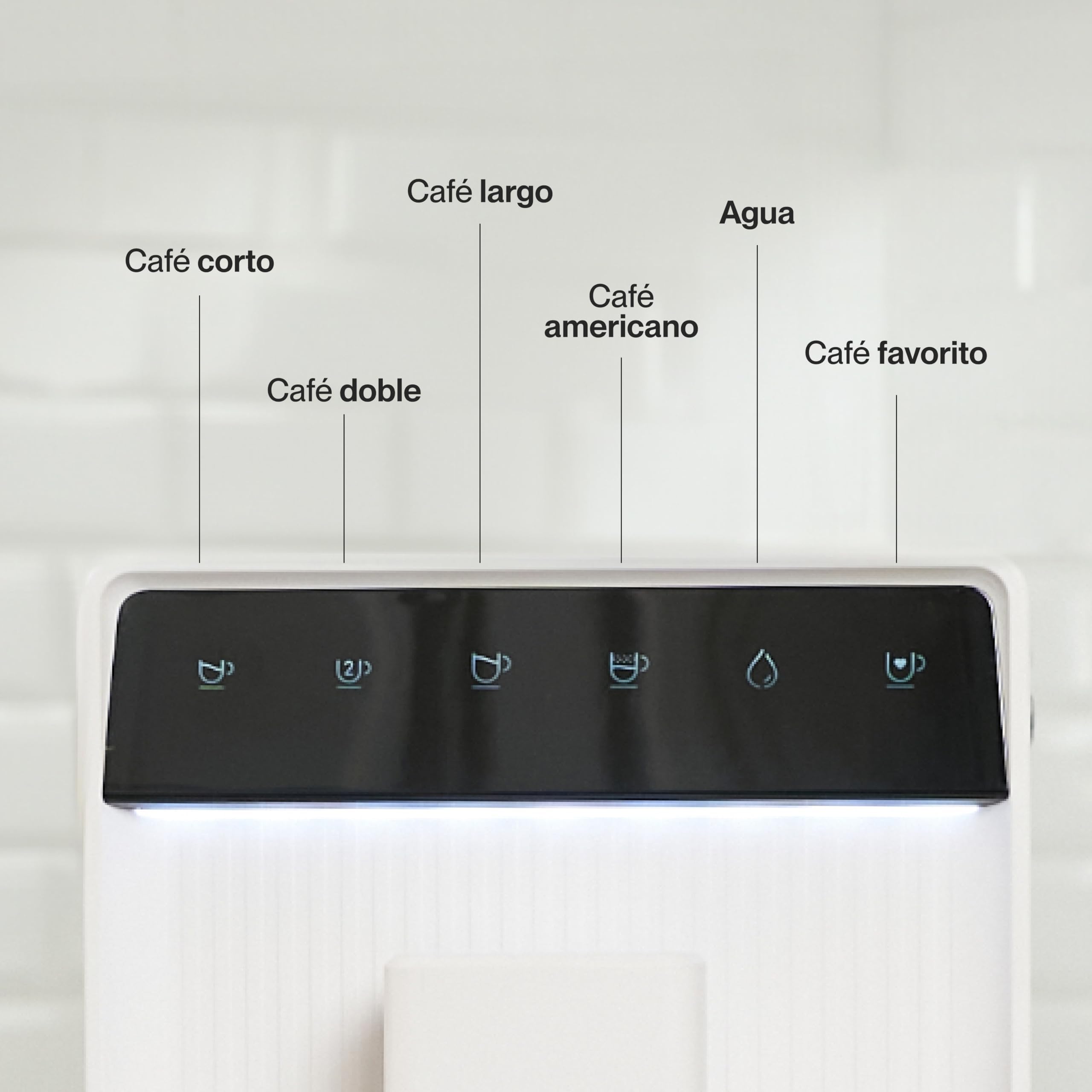Incapto Aura Caffettiera Superautomatica | 19 Bar | Doppio Pulsante Espresso | Caffettiera a grana compatta e design elegante | Macinino regolabile | Pulizia automatica | Ricette multiple (bianco)