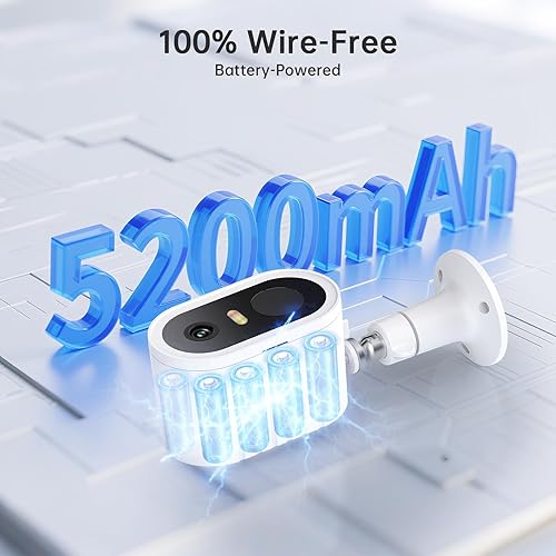 Miniatura 9 de Cámaras de seguridad inalámbricas para exteriores, visión nocturna a color 2K, detección de movimiento AI, alarma de sirena, 5G2.4G WiFi para el