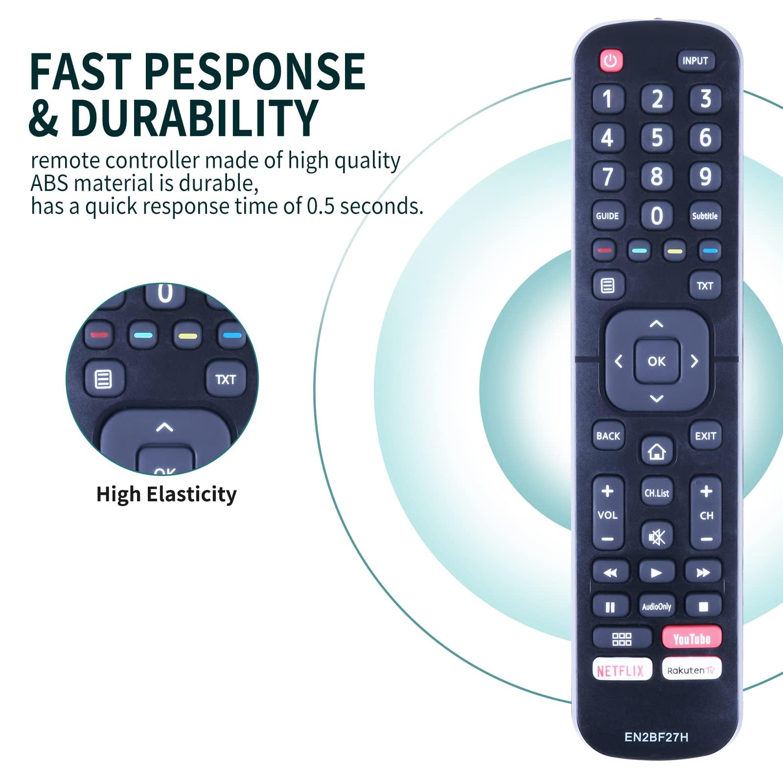 En2Bb27H En2Bb27Hb Télécommande De Remplacement Pour Hisense