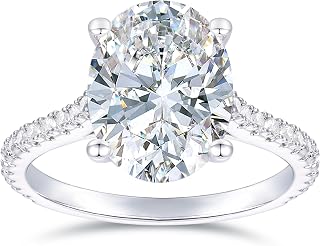 14K White Gold Moissanite Ring