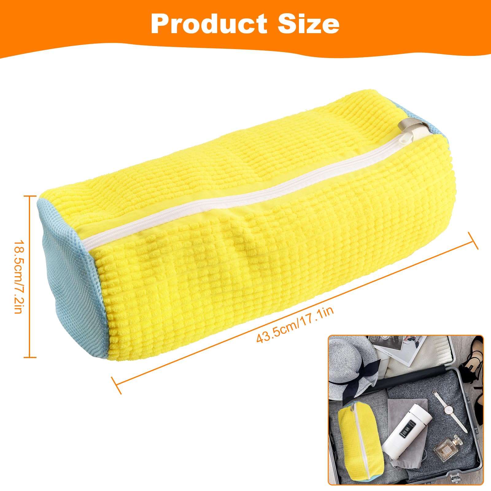 Zorplex 2 Pezzi Sacchetto Scarpe Lavatrice, Borsa da Bucato Riutilizzabile in Tessuto Resistente con Cerniera Nascosta, Scarpe Sportive, Pulizia 360° per Sneakers, Scarpe a Rete (2 Grigio