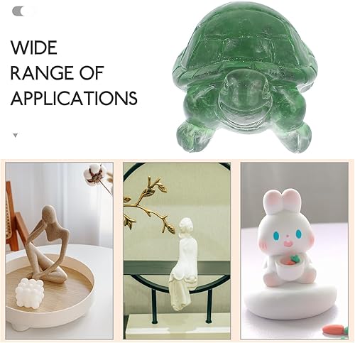 Miniatura 8 de ABOOFAN Estatua de tortuga de cristal, figura de tortuga china de Feng Shui, mini estatua de cristal, pisapapapeles para prosperidad, éxito