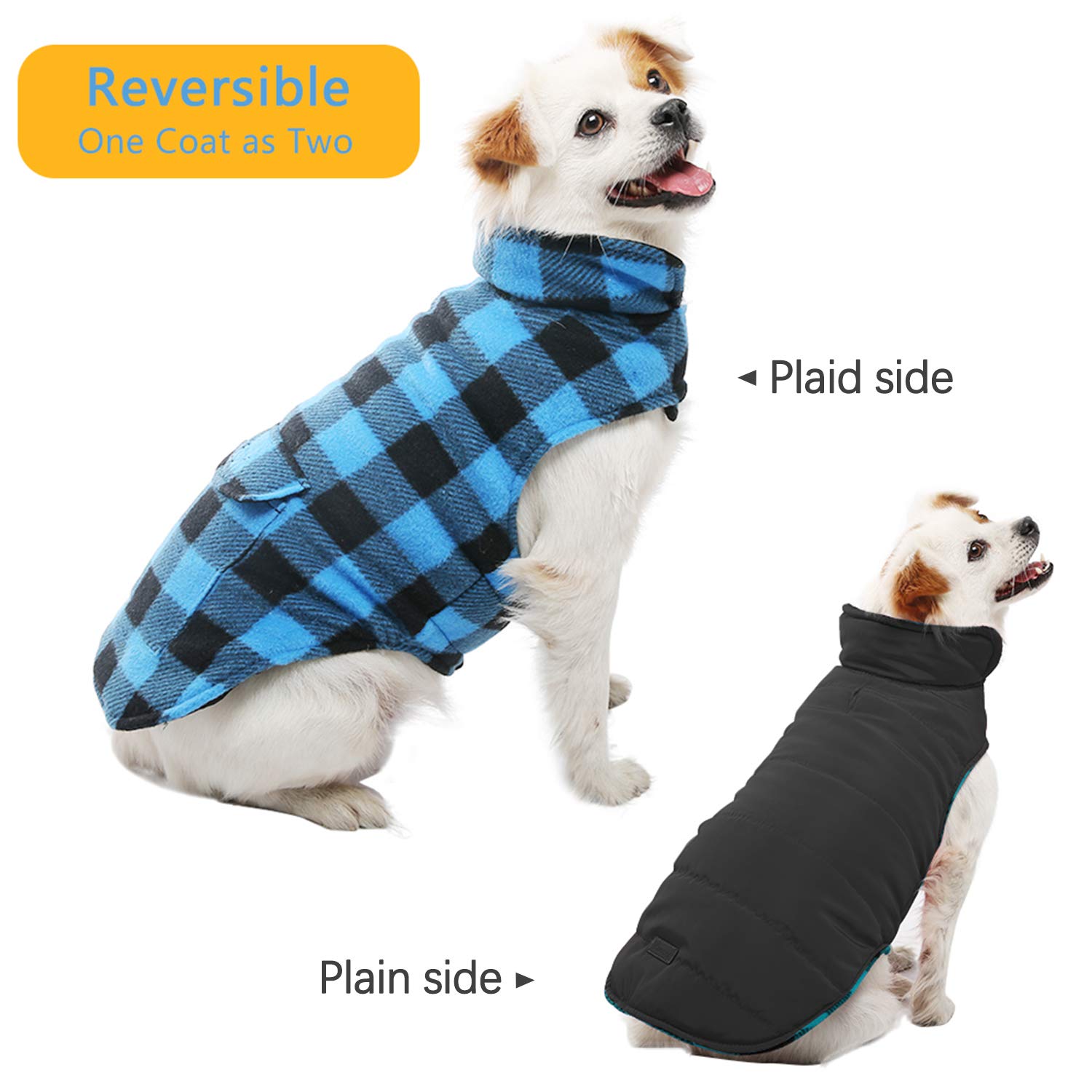Kuoser plaid dog coat Clearance