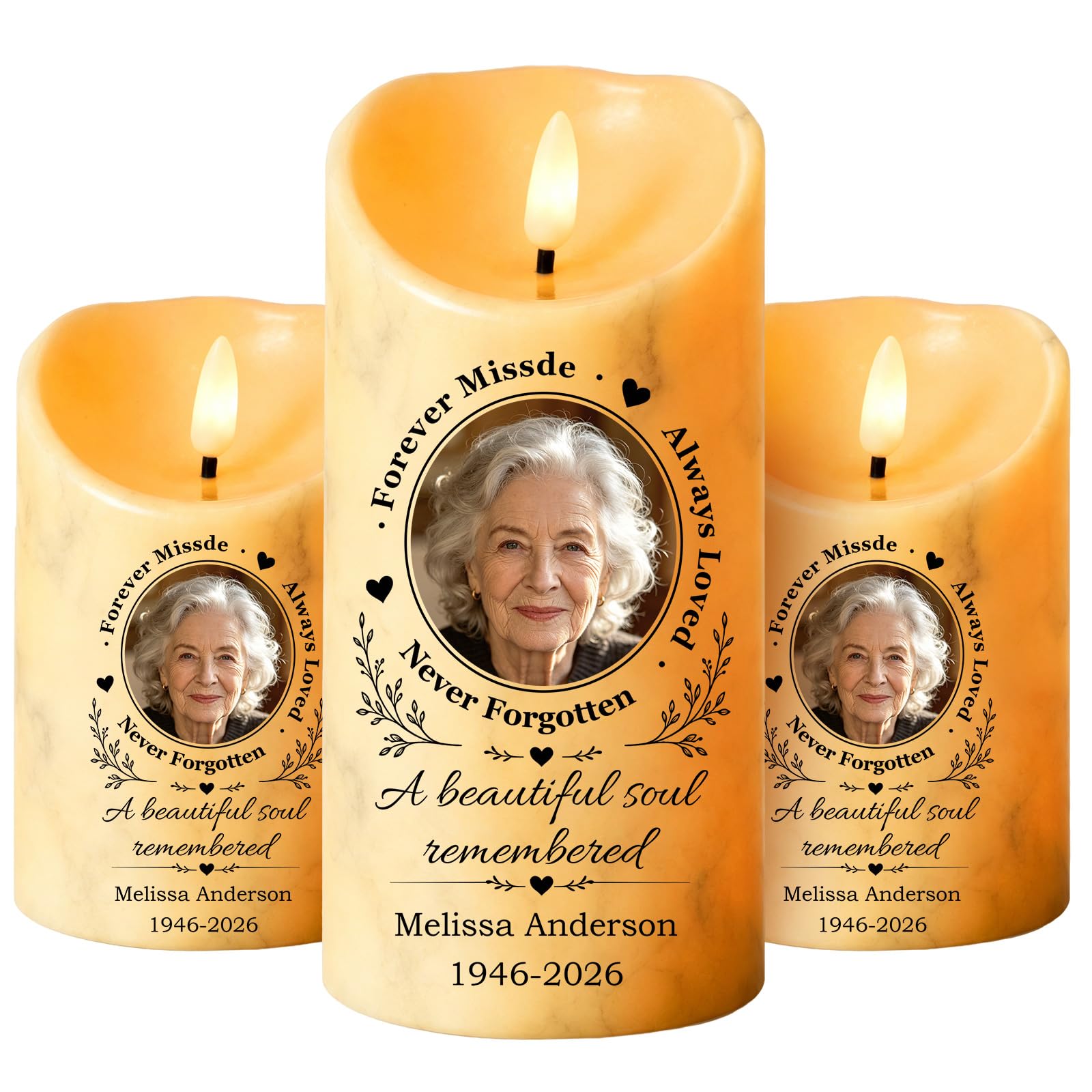 Ofcoin Personalized Memorial Candle with Photo (Regular Payment)
