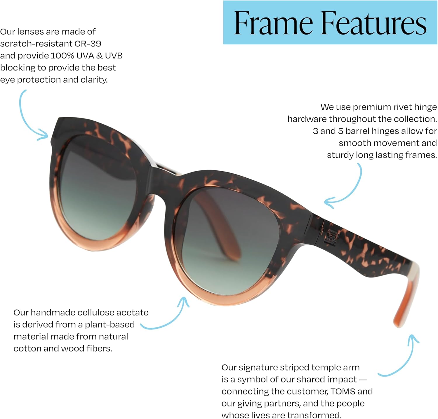 TOMS womens Florentin Round Sunglasses - Image 2