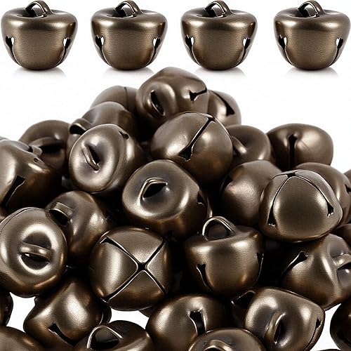 Cascabeles para manualidades, 300 campanas de Navidad a granel para decoración, decoración del hogar (dorado, 0.5 pulgadas)