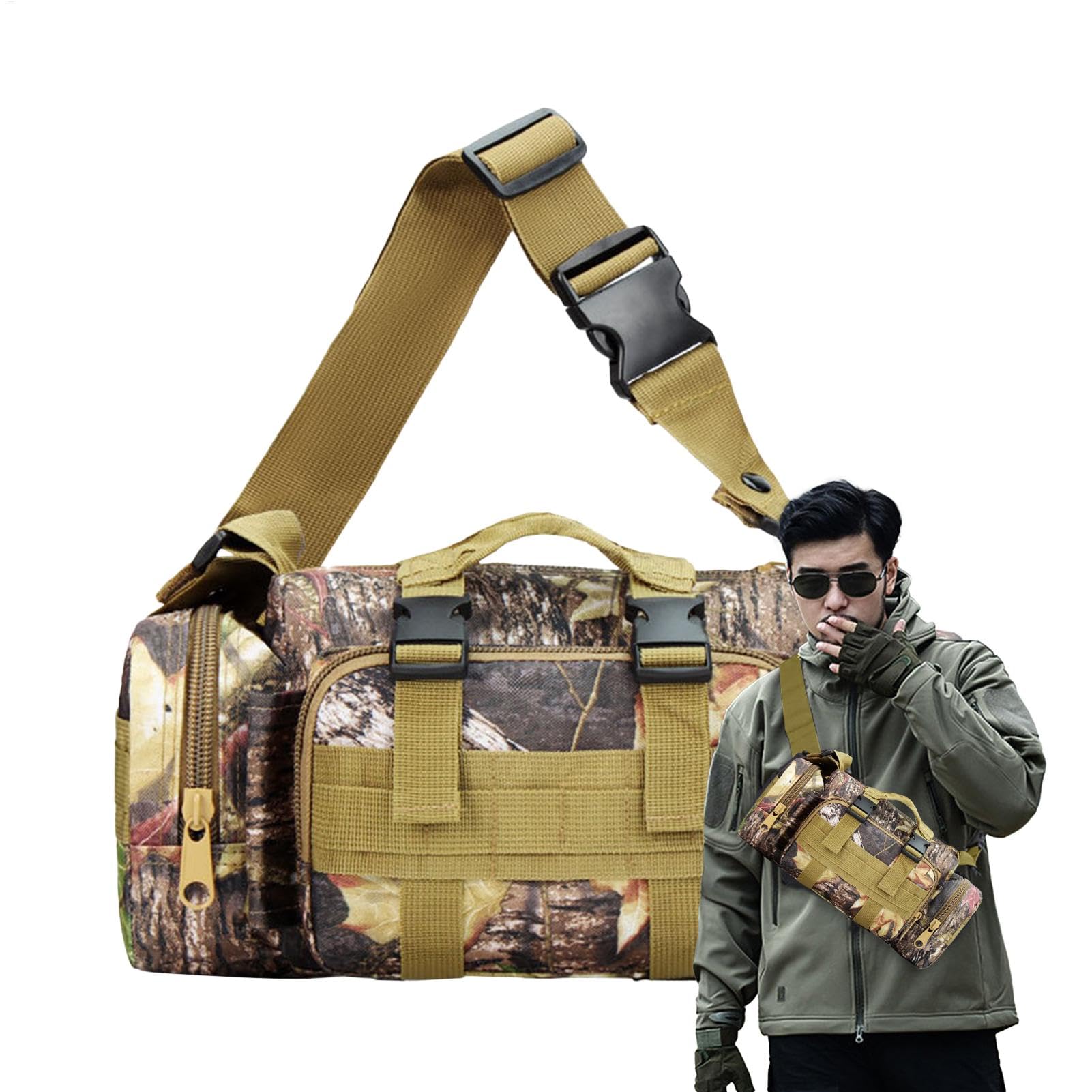 Treestand Borsa mimetica impermeabile da caccia con tasche multiple