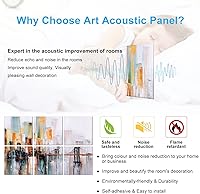 Vista 7 de JBER Paneles acústicos artísticos, paneles de pared acústicos de 72 x 48 pulgadas, arte de pared absorbente de sonido, paneles acústicos