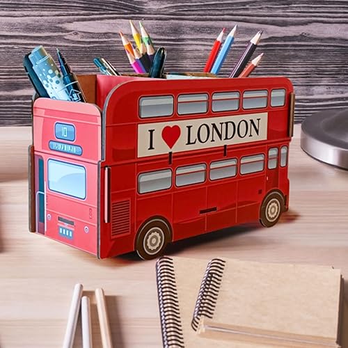 Miniatura 4 de Organizador de escritorio multifuncional con cajón, 3 compartimentos, organizador de metal de escritorio de oficina, soporte para bolígrafos,