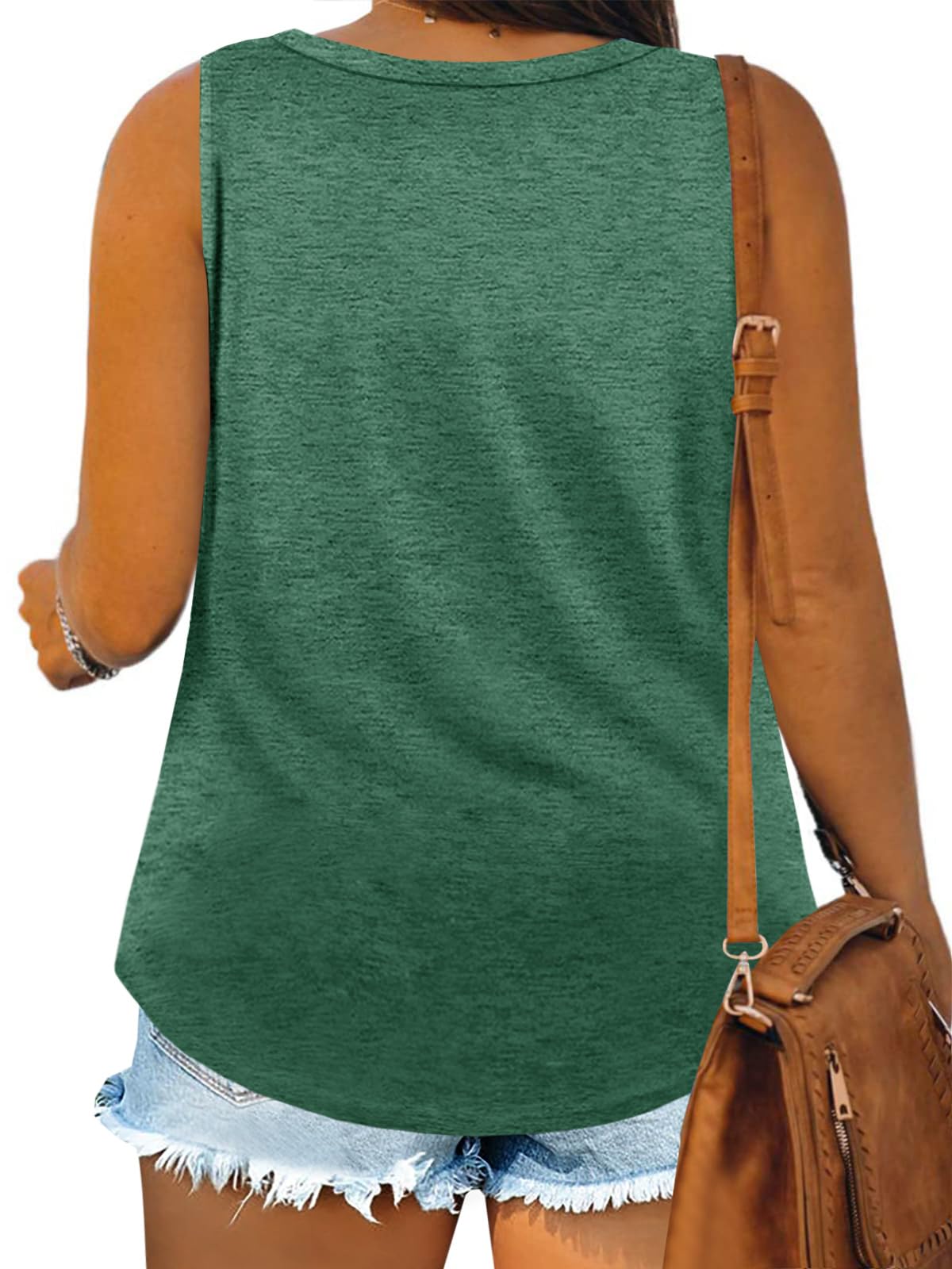 Cicy Bell Femmes Grandes Tailles Col U Débardeur Grande Taille Hauts Sans Manches Été Oversized Tops