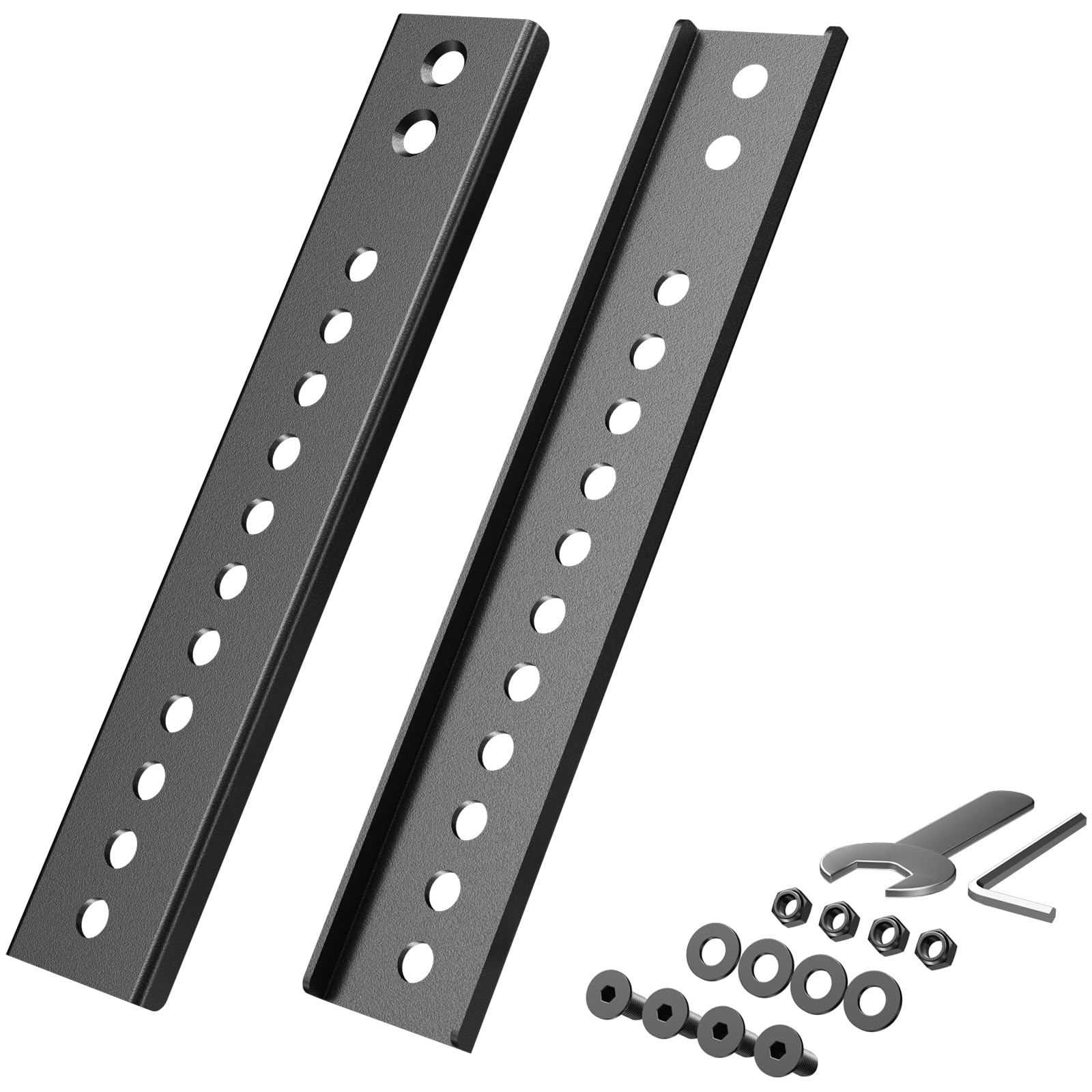 Plaque d’extension VESA verticale pour téléviseurs avec position VESA basse, compatible avec supports TV de plafond motorisés et supports muraux à bras vertical, 1 paire, Noir