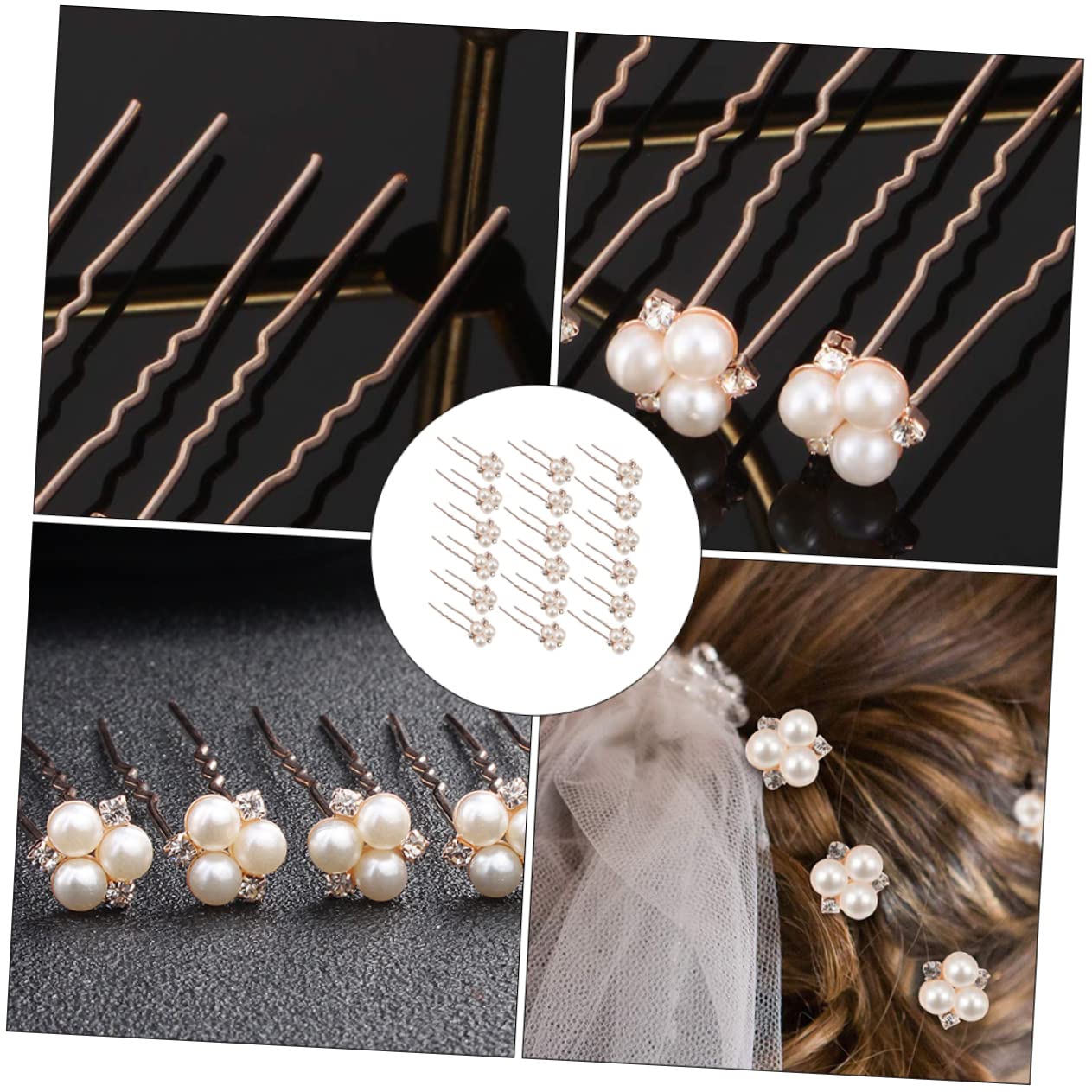 Baluue 54stücke Teiliges Förmiger Haarnadeln Mit Perlen Und Strass Für Bräute Eleganter Haarschmuck Für Hochzeiten Für Brautjungfern Und -frisuren