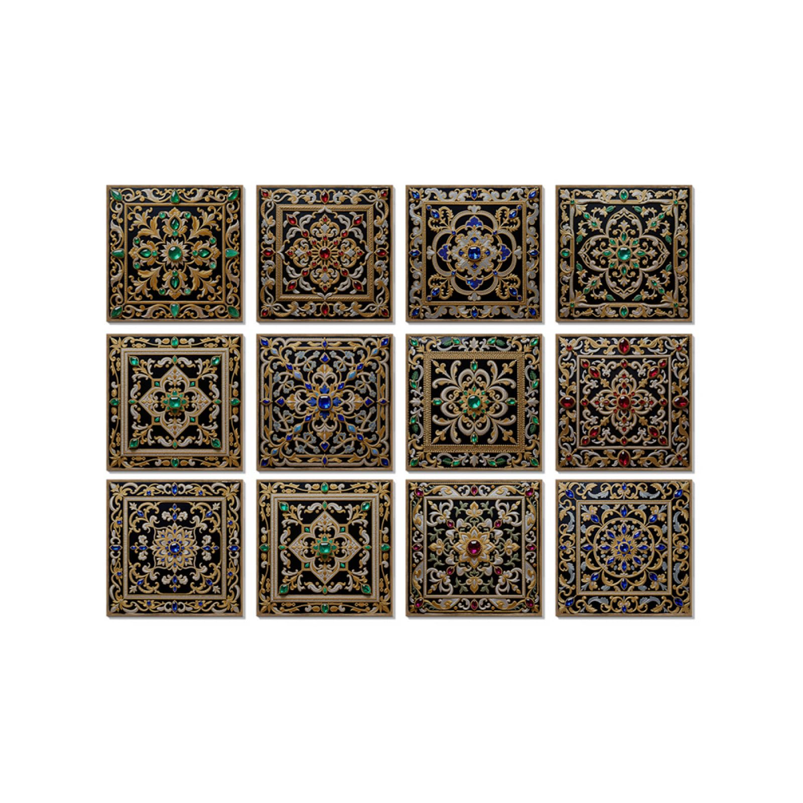 LMYSXAOZ Stick on Tiles 15X15CM Black Diamond Tile Stickers Transfers for Bathroom Kitchen,Peel and Wall Self Adhesive Vinyl Waterproof Oil Proof Home Decor