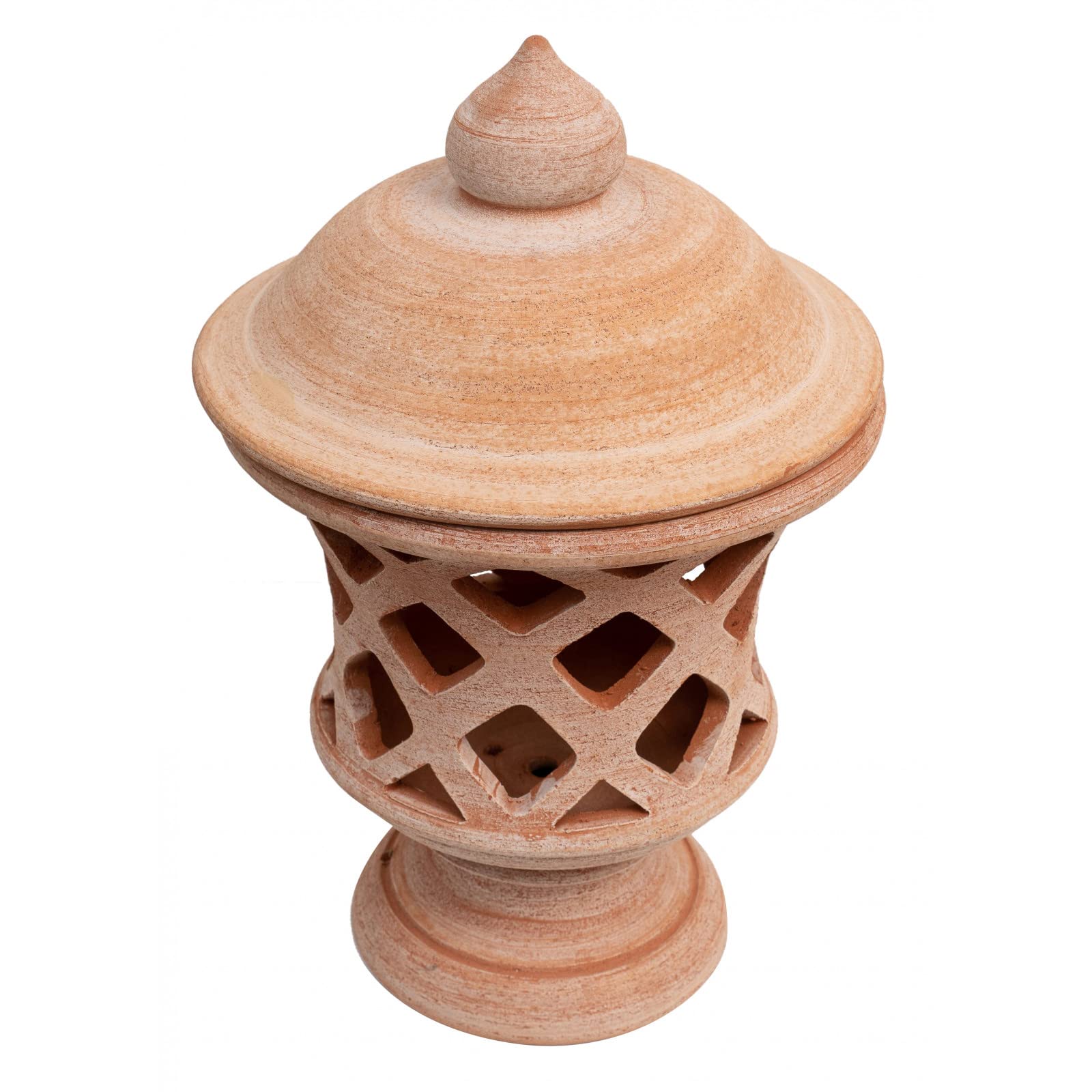 Biscottini Lanterna da esterno in terracotta 54x34x34 cm | Lanterne da esterno portacandele Made in Italy | Lanterne per illuminazione giardino