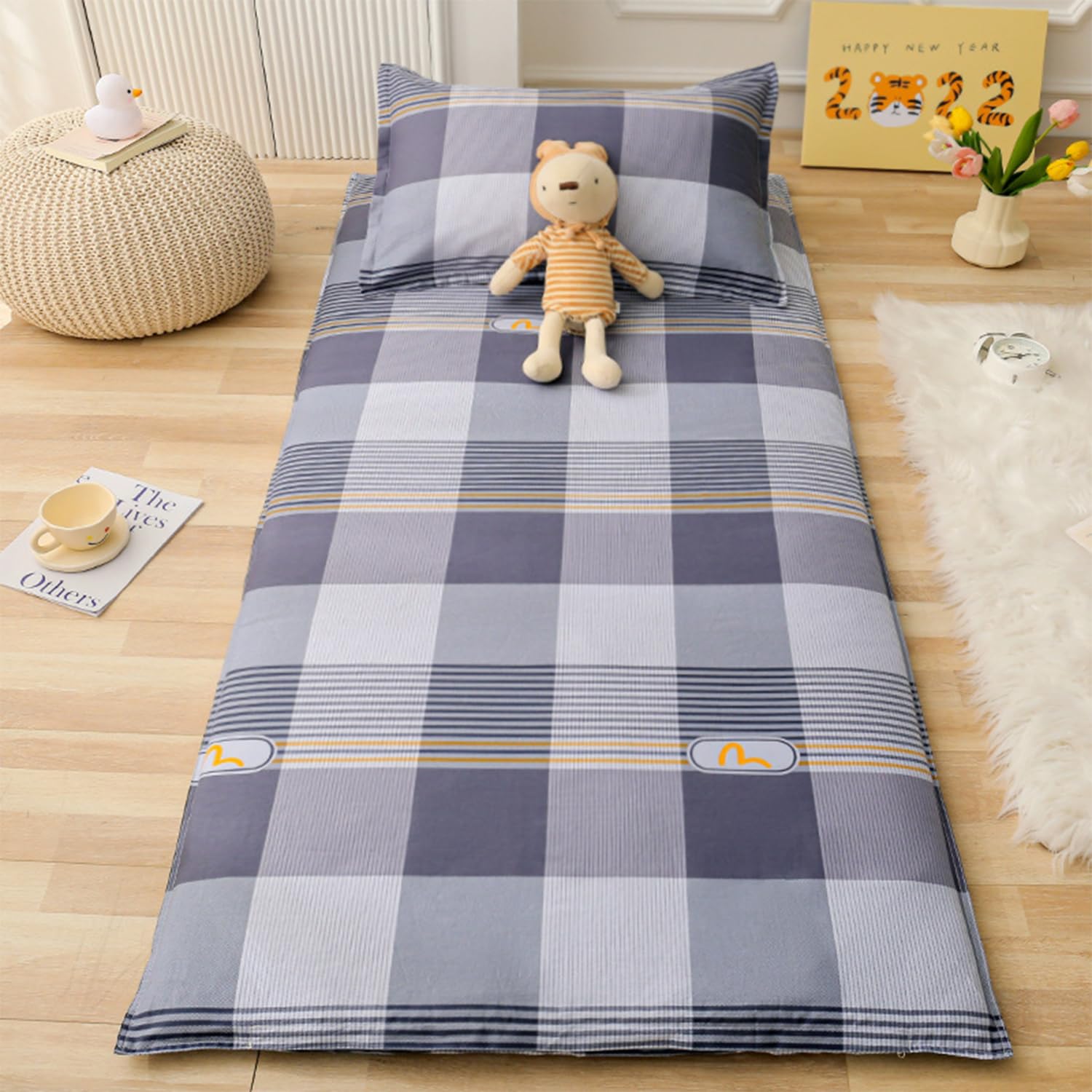 JPDEDIAN Coprimaterasso Futon Giapponese, Materassino Tatami Copertura