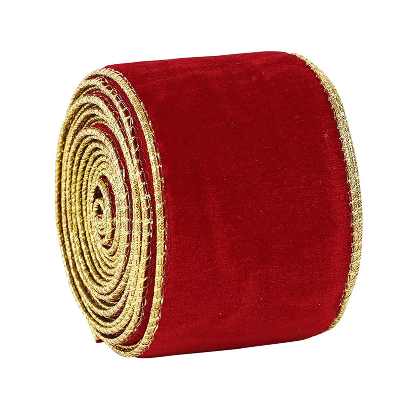 Carotoe E Caroto Christmas Irish Velvet Ribbon 1 Roll Bowknot Wreath Stair Decorations Supplies For Children Adult Christmas Ribbon