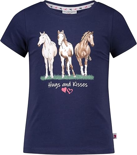 SALT AND PEPPER Mädchen Shirt Mit Pferde-Print - Süßes Langarmshirt