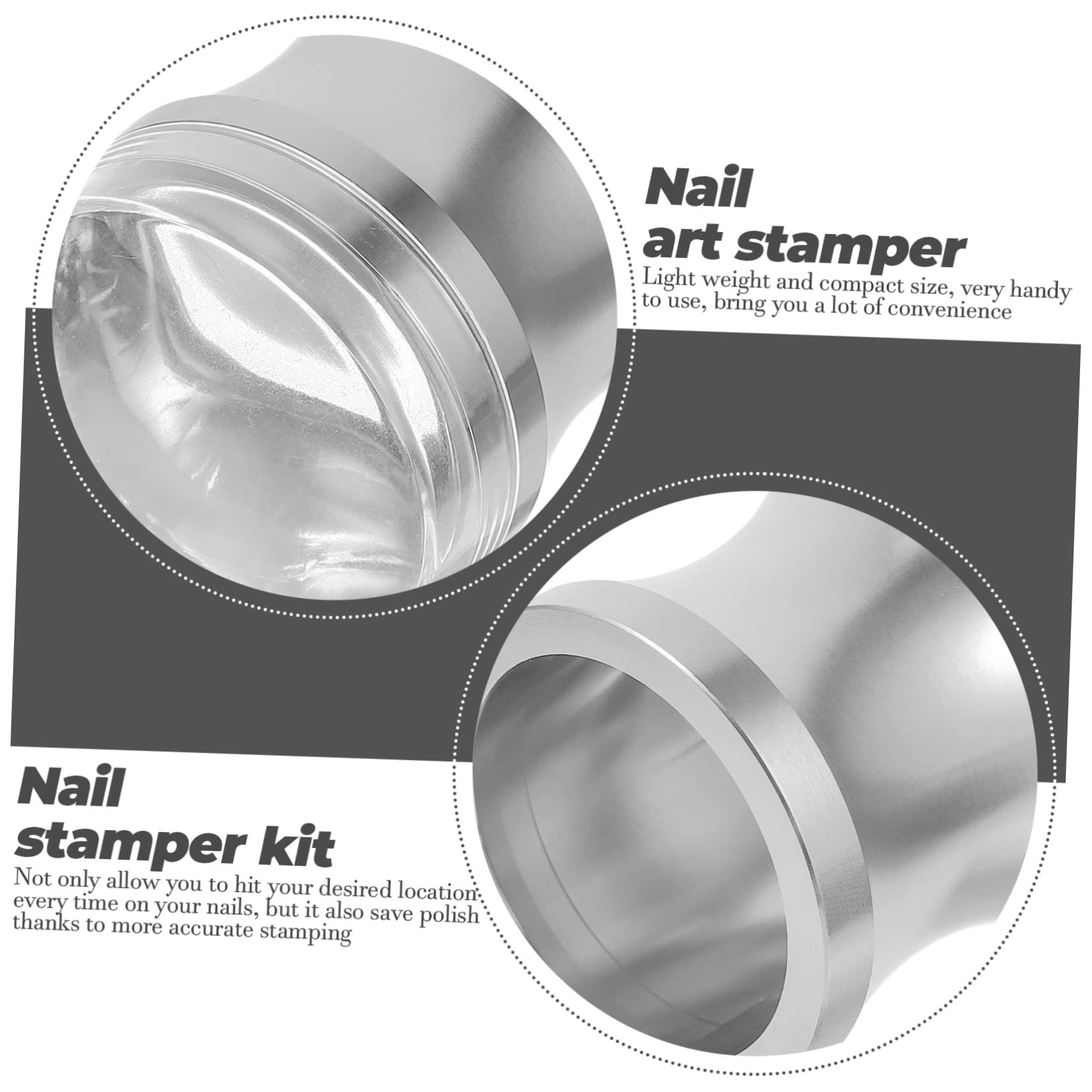 5juegos Kit De Estampado De Uñas De Silicona Plantillas Para Nail Art Incluye Estampador y Rascador Para Decoración De Manicura Casa y Salones Profesionales