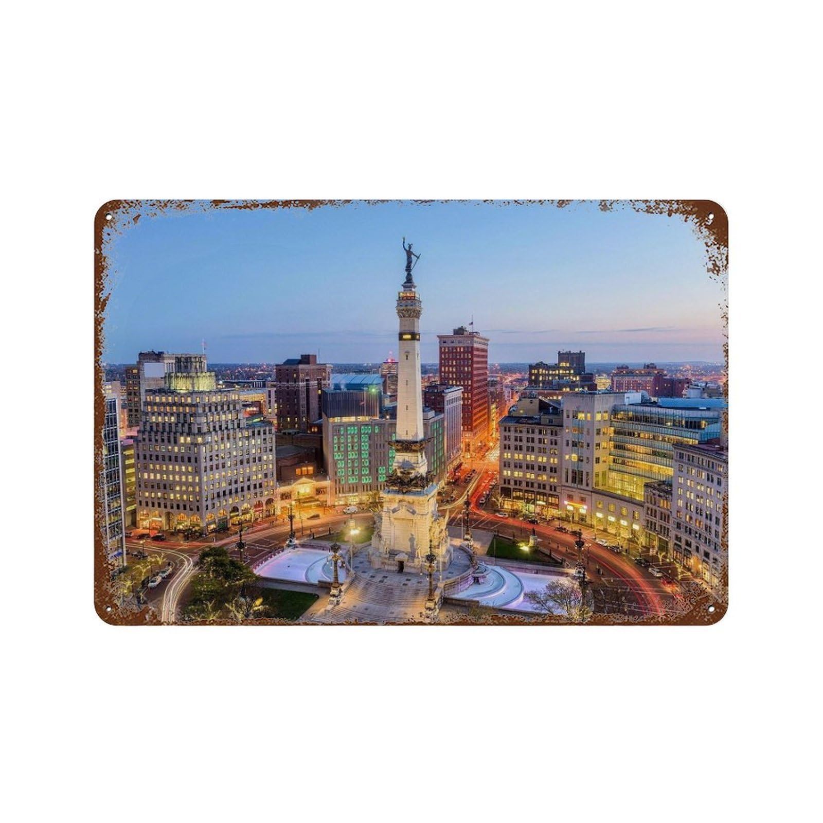 xiaoxiaoshen Real Photo Indianapolis Decor Indiana Wall Decor Art Metal Tin Poster Modern Home Decor Art Home Bar Shop Decorations Vintage Sign 20x30cm