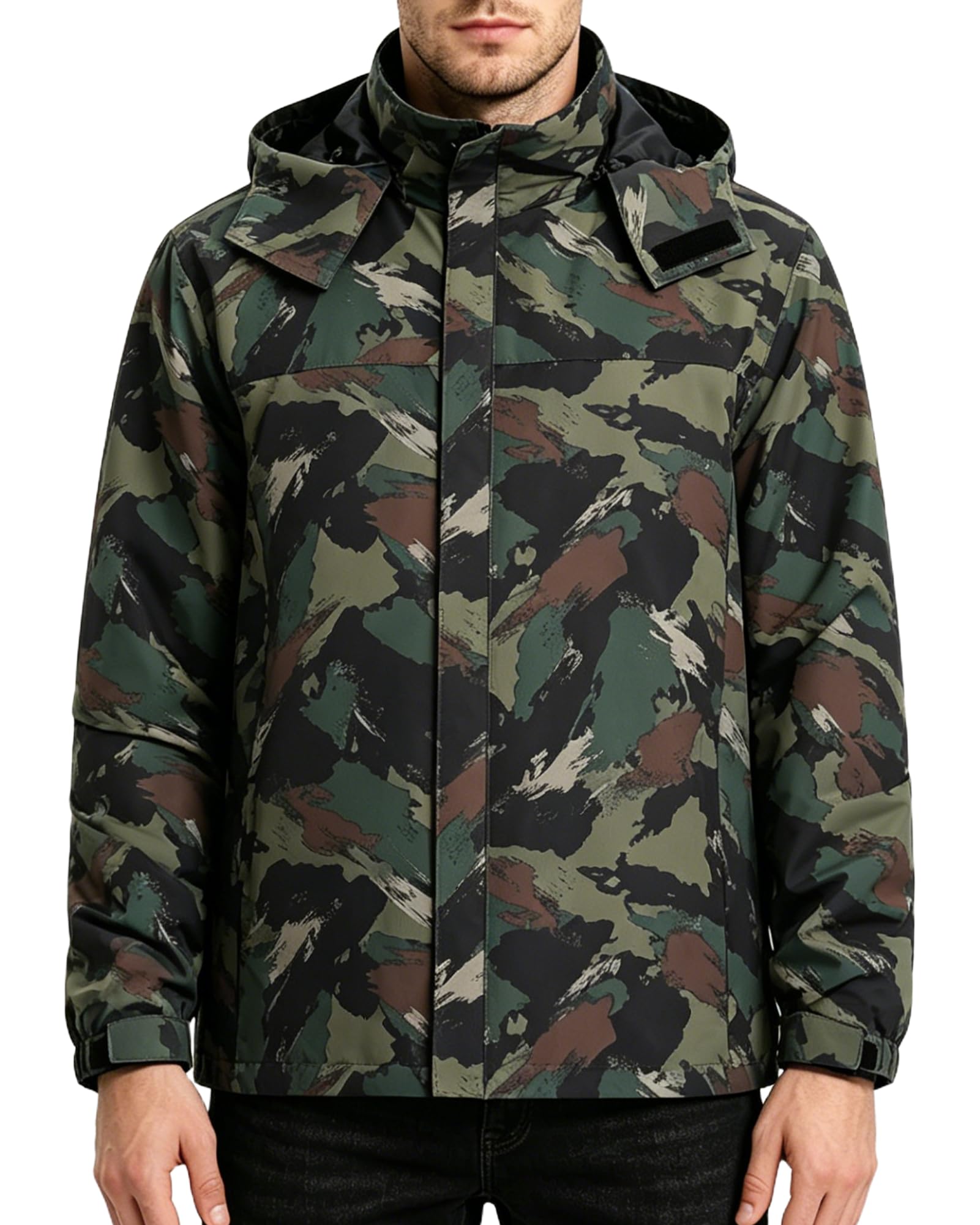 ACCNUO Regenjacke Herren Wasserdicht Atmungsaktiv Regenanzug Freizeitjacke Kapuze Regenjacke Geeignet für Wandern Bergsteigen Angeln und Jagen
