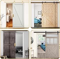 Vista 7 de Biaungdo 2 Pack Door Handle Pull Plate, Stainless Steel Door Handle Pull Heavy Duty Barn Door Pull Handles for Sliding Barn Door Kitchen Cabinet