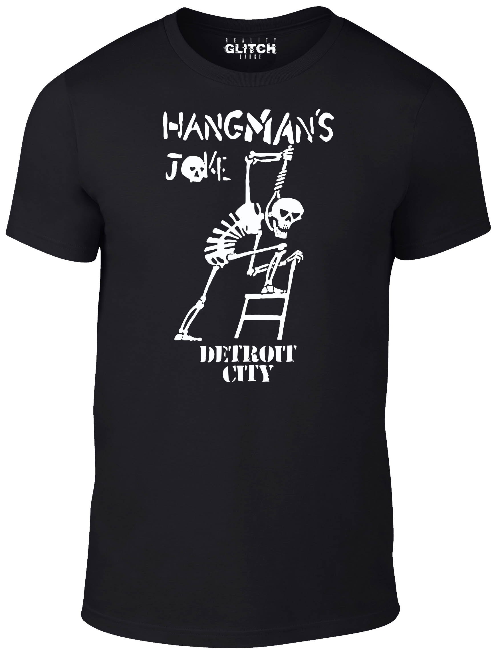 Reality Glitch Men's Black Hangman's Joke T-Shirt