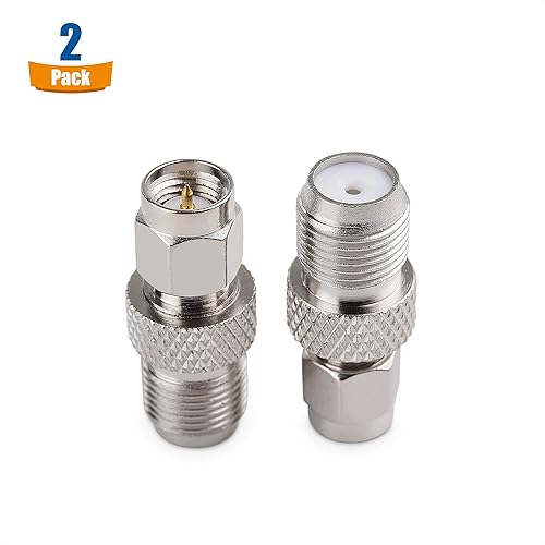 Miniatura 2 de Cable Matters Paquete de 2 adaptadores de cable coaxial SMA macho a F hembra (adaptador de cable coaxial para cambiador de género) para dongle USB