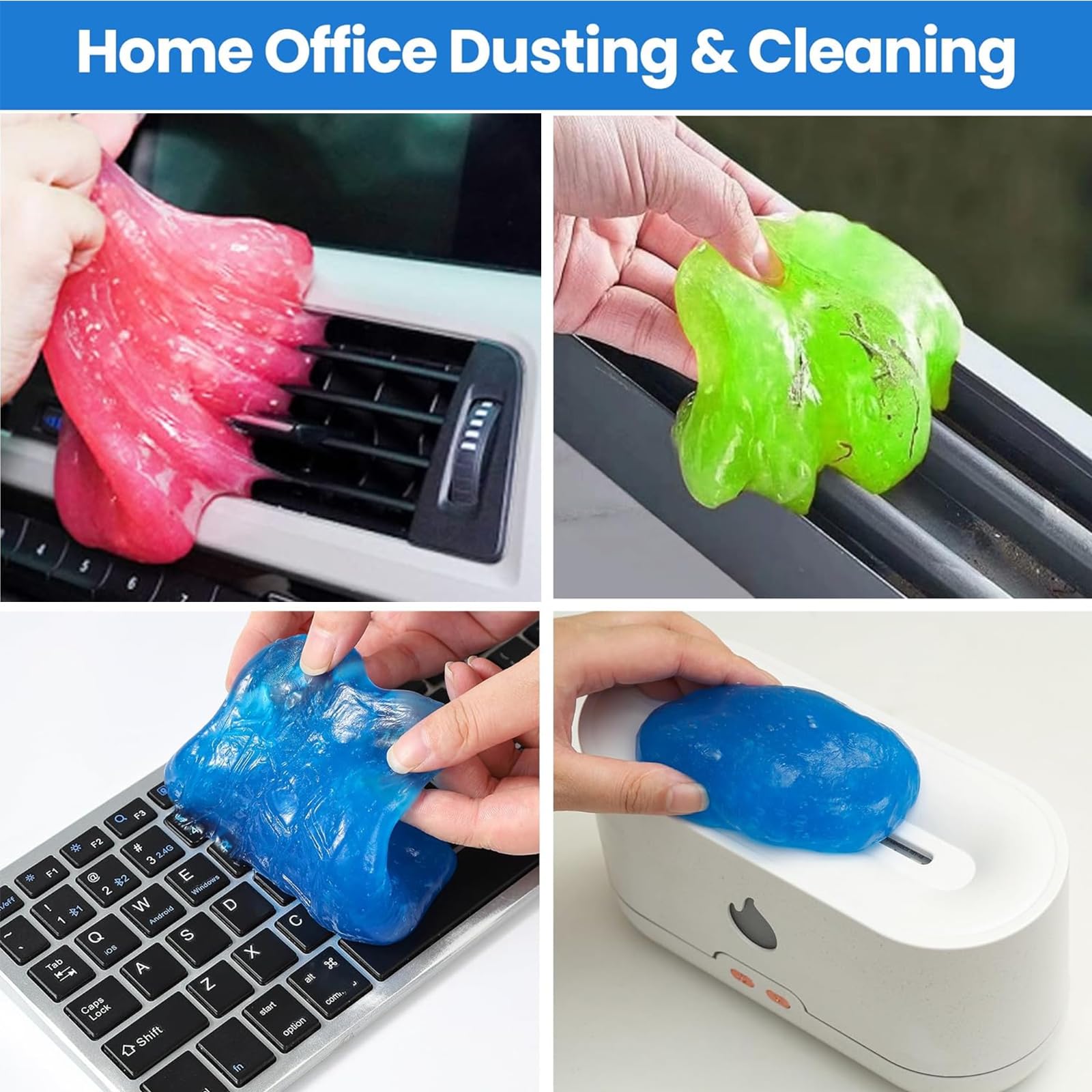 Gel Pulizia Auto Riutilizzabile - Slime Per Pulire Tastiere, Ventilazioni E Interni Auto - Foto 7