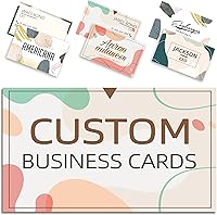Vista 9 de Tarjetas de visita personalizadas con tu logo, personalizables 100 piezas de impresión de doble cara, personalizadas para pequeñas tarjetas de 300